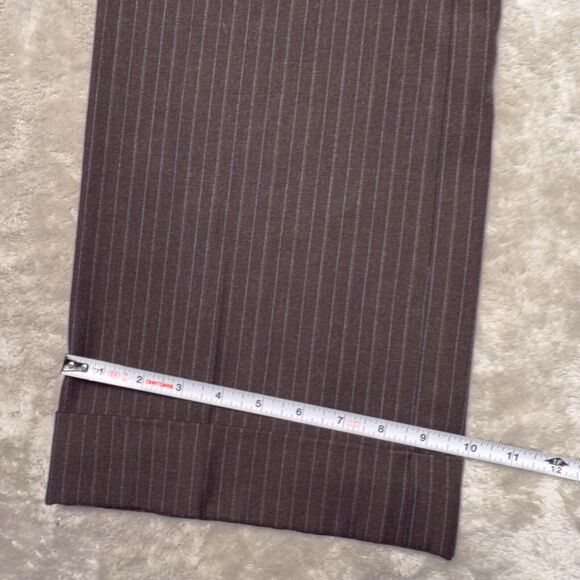 Ann Taylor Lindsay Curvy Fit Brown Mocha Pinstripe Dress Pants Womens 10 Y2K - Picture 8 of 13